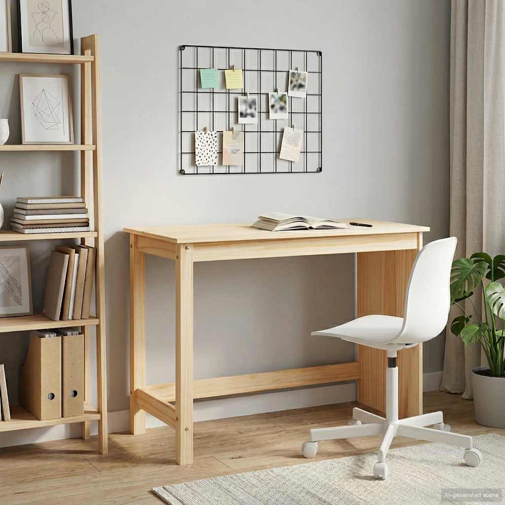 Schreibtisch Honigbraun 112 x 50 x 75 cm Massivholz Kiefer