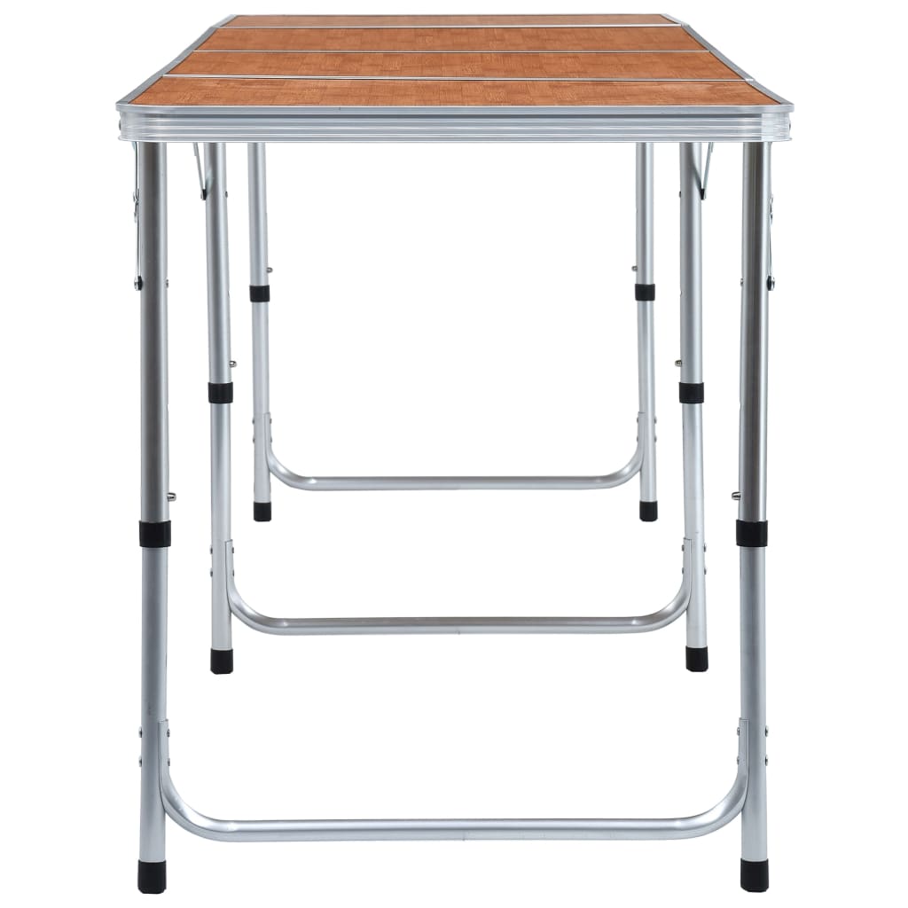 Campingtisch Klappbar Grau Aluminium 120x60 cm