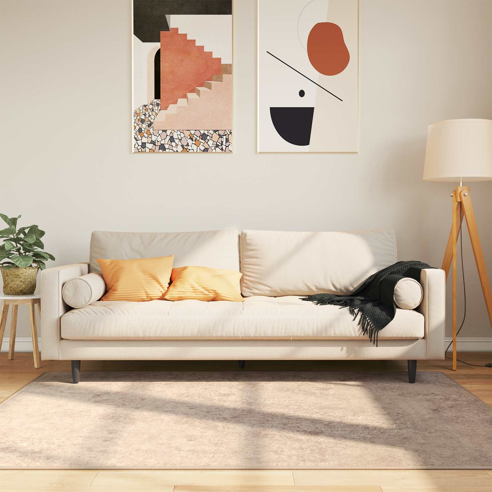 Teppich Waschbar Mehrfarbig 160x230 cm