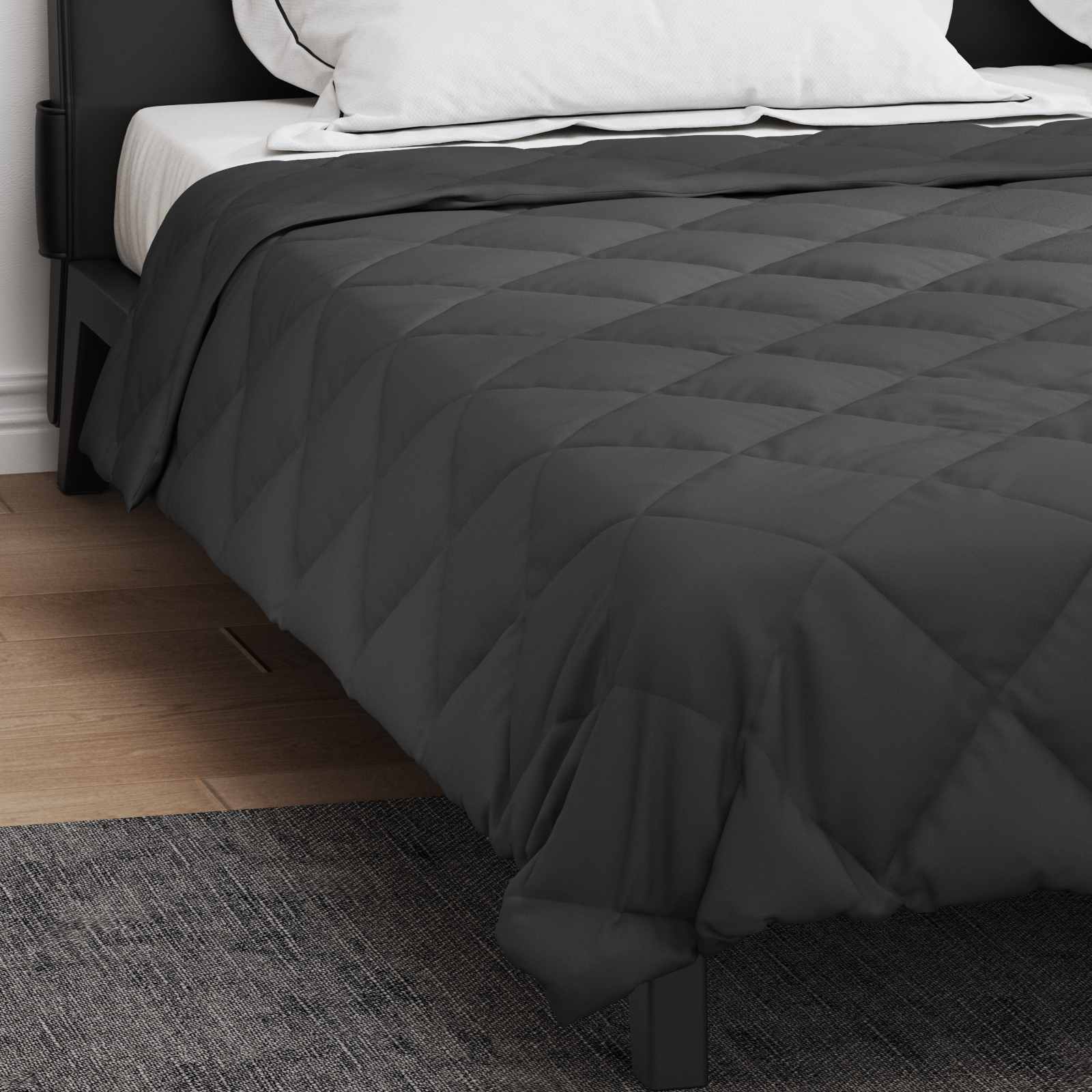 Sommerdecke Anthrazit 200 x 135 cm Mikrofaser