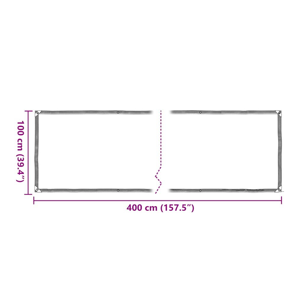 Pflanzenabdeckung mit Ösen 1x3 m Polyethylen