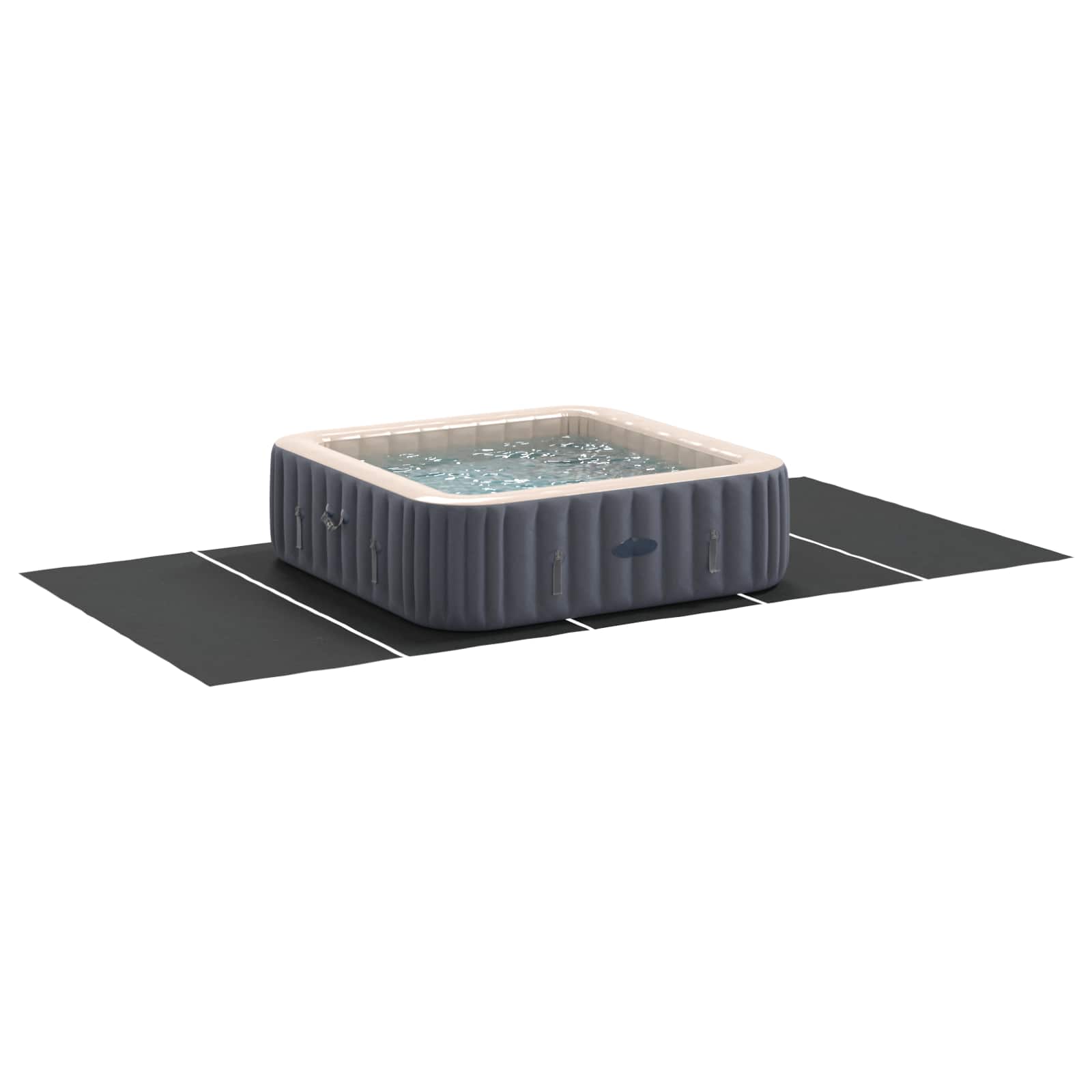 Bodenfolie für Pools Schwarz 300 x 220 x 0,1 cm Vliesstoff