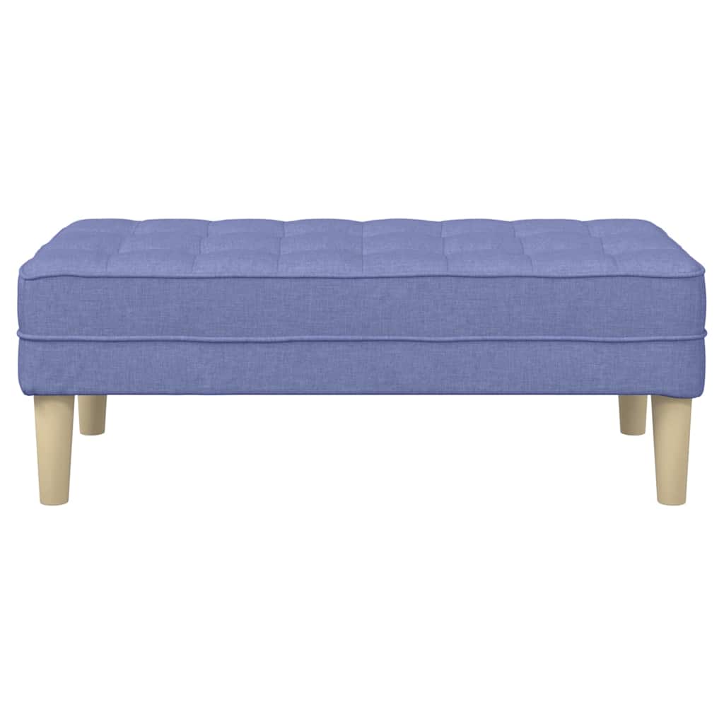 Bank mit Kissen Hellgrau 113 x 57 x 39 cm Stoff