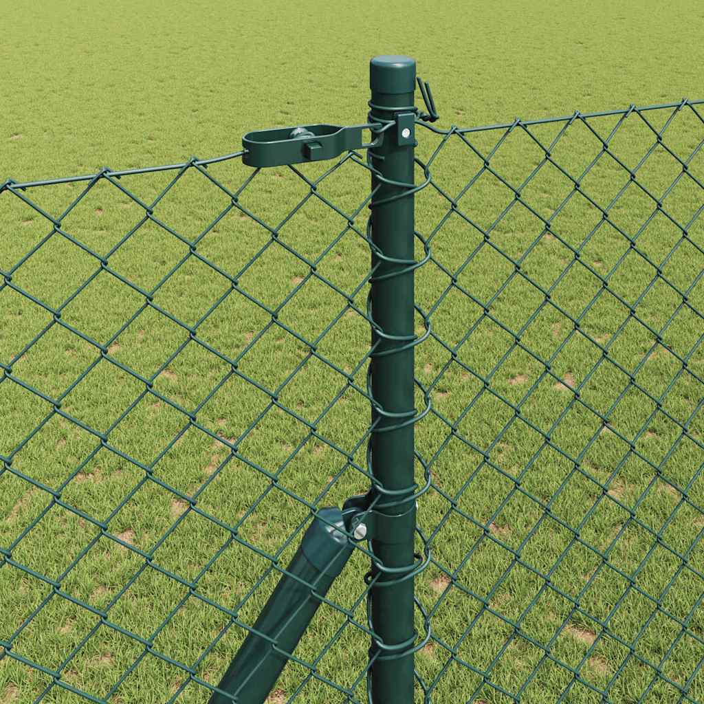 Outdoor Kettenglied-Zaun Erdfixierung 10 x 0,4 m Grün Netz
