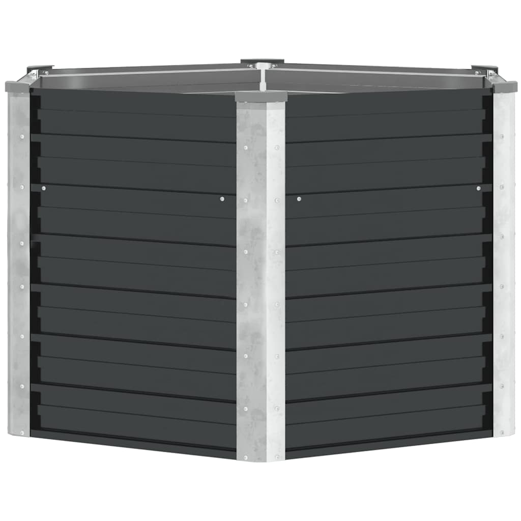 Garten-Hochbeet 129x45 cm Verzinkter Stahl Silber