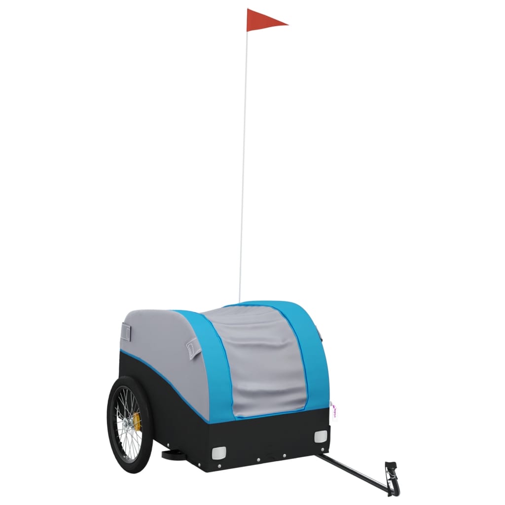 Fahrradanhänger Schwarz und Orange 30 kg Eisen