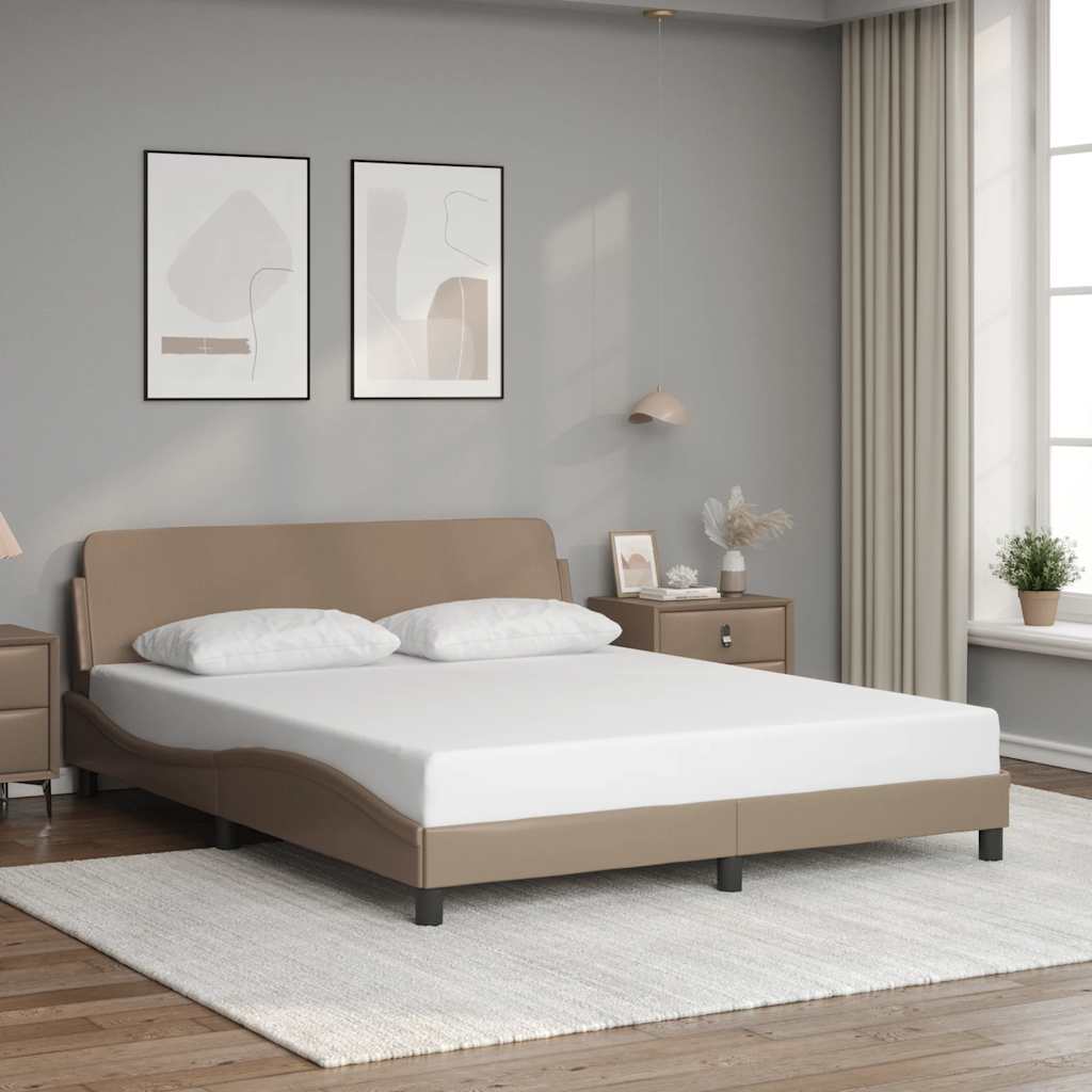 Bettgestell "Dover" Schwarz 80x200 cm Kunstleder