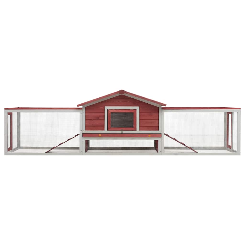 Kaninchenstall 310x70x87 cm Kiefernholz & Tannenholz
