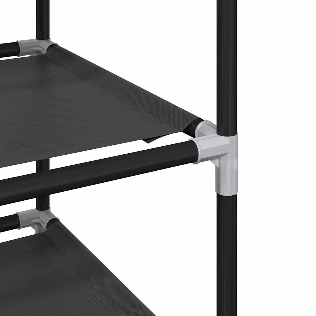 Schuhregal 4 Ebenen Schwarz 44x28x77 cm Vliesstoff