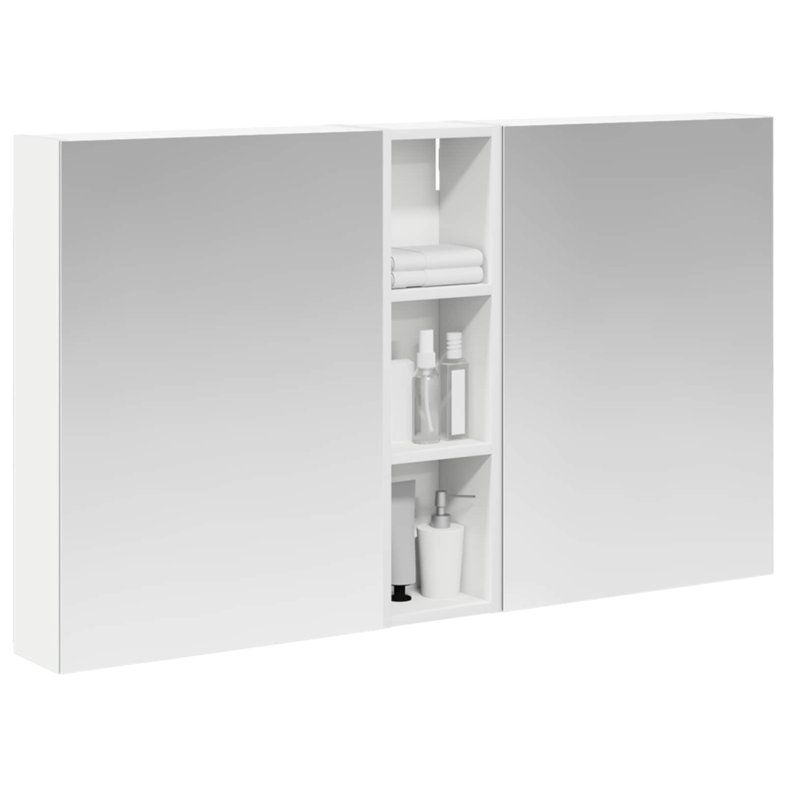 Badezimmerschrank-Set 3 pcs 80 x 10,5 x 50 cm Holzwerkstoff