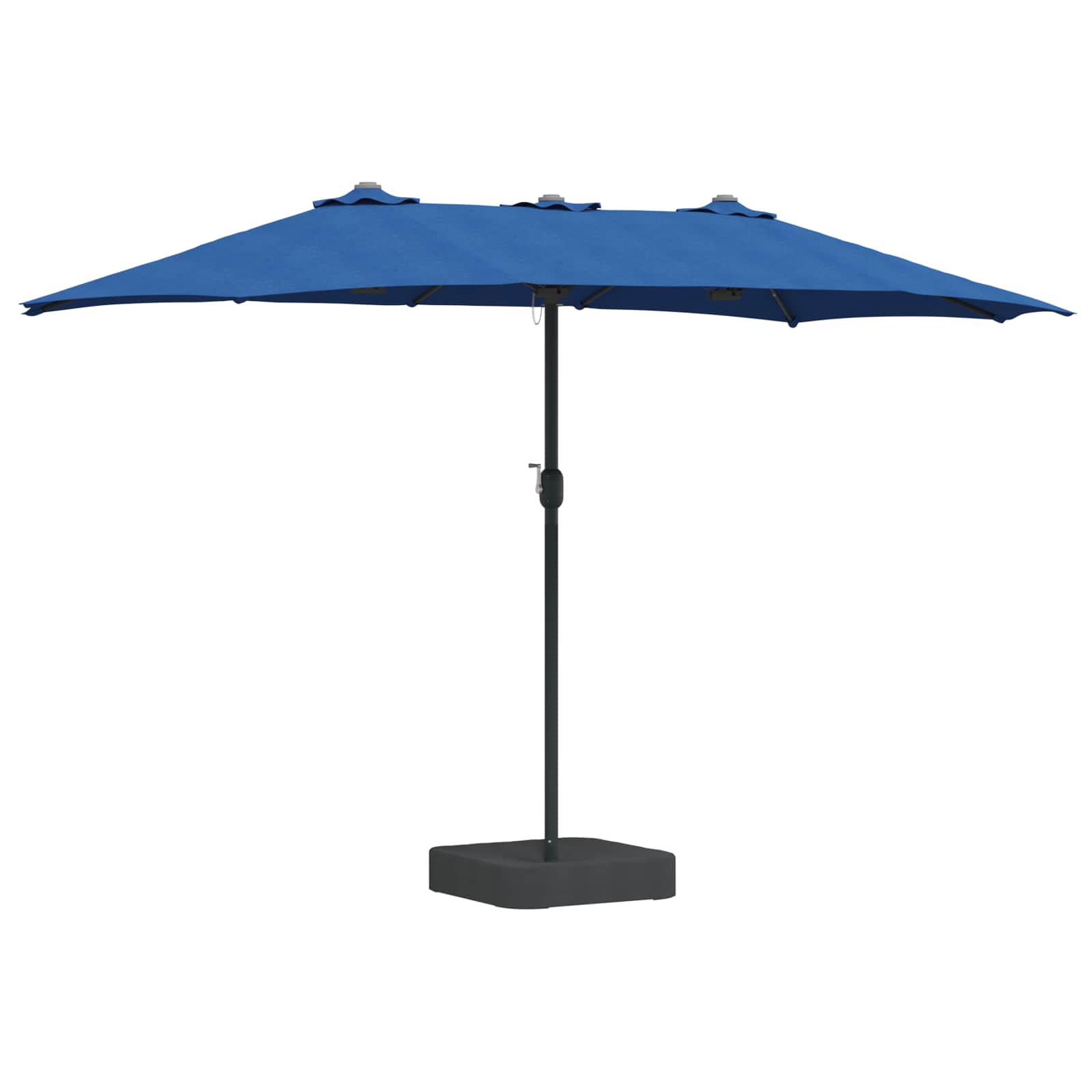 Garten-Sonnenschirm Sand und Anthrazit 385 x 209 x 244 cm