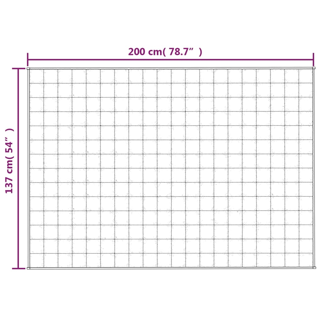 Gewichtsdecke Grau 122x183 cm 5 kg Stoff