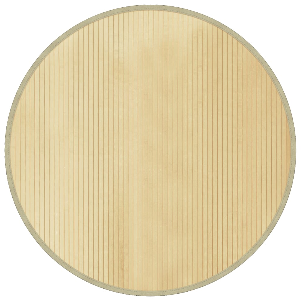 Teppich Rund Schwarz 60 cm Bambus