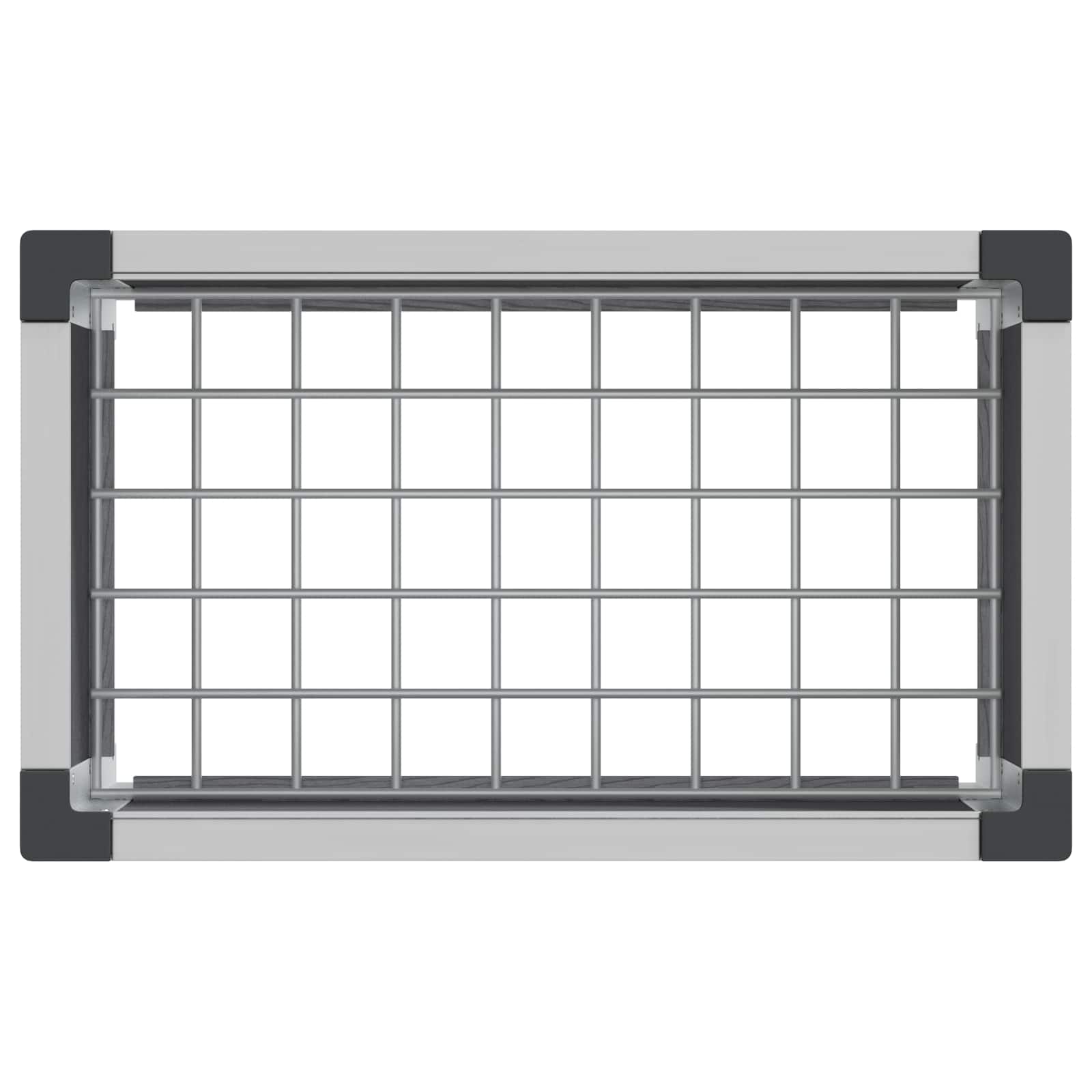 Hochbeet Grau 50 x 30 x 22 cm WPC und Aluminium