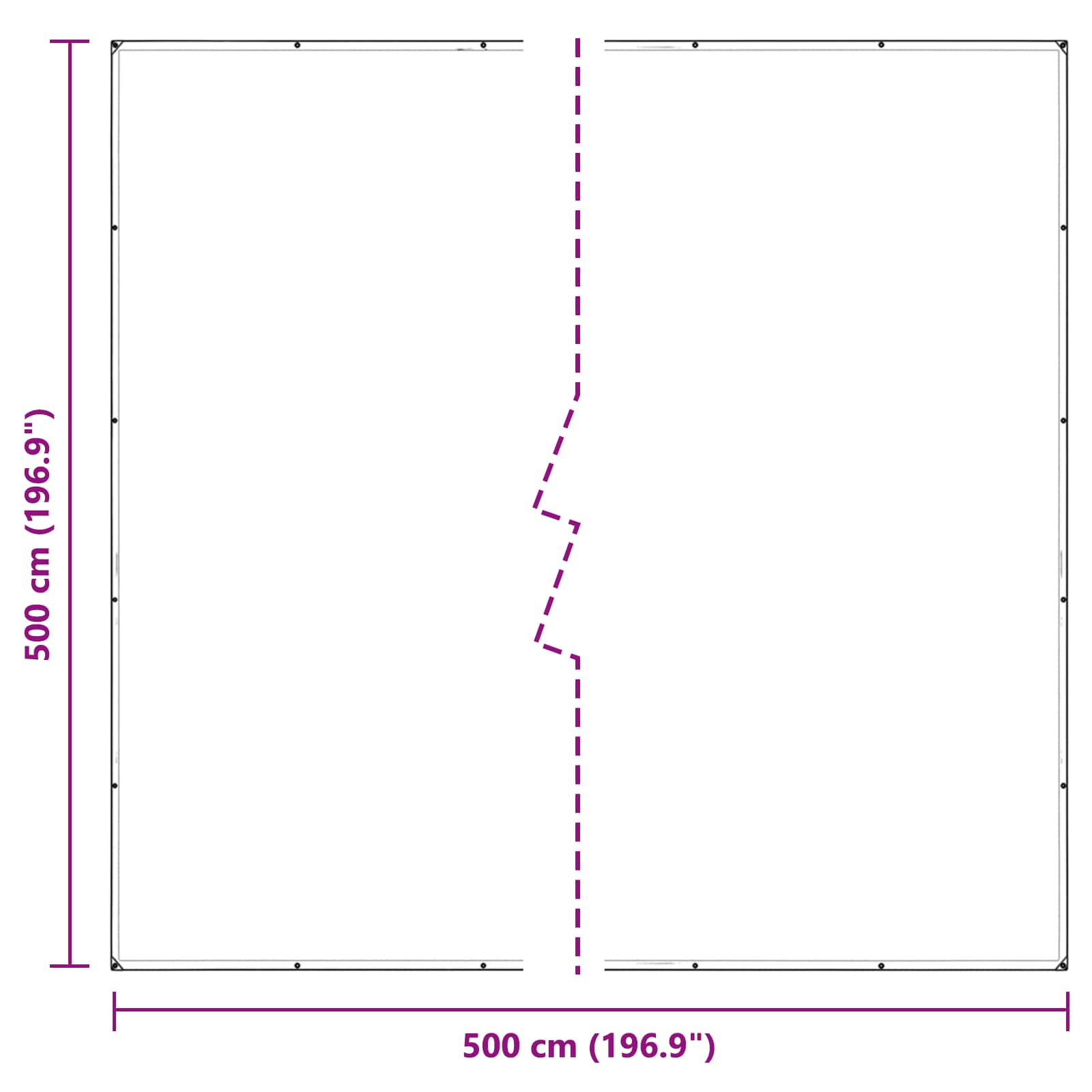 Pflanzenabdeckung mit Ösen 1x3 m Polyethylen