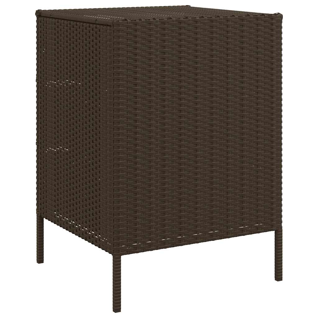 Gartenschrank Schwarz 55x59x80 cm Poly Rattan