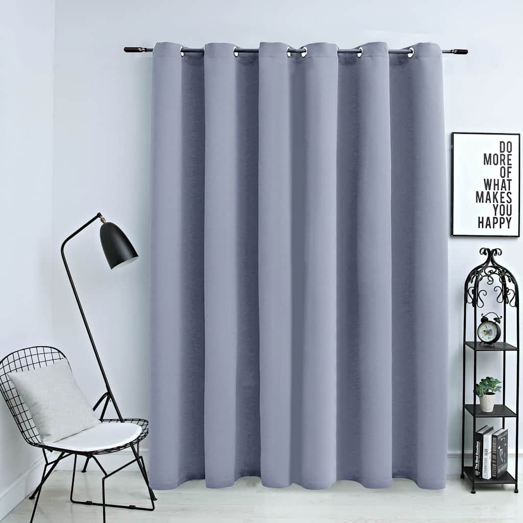 Verdunkelungsvorhang mit Metallösen Schwarz 290 x 245 cm