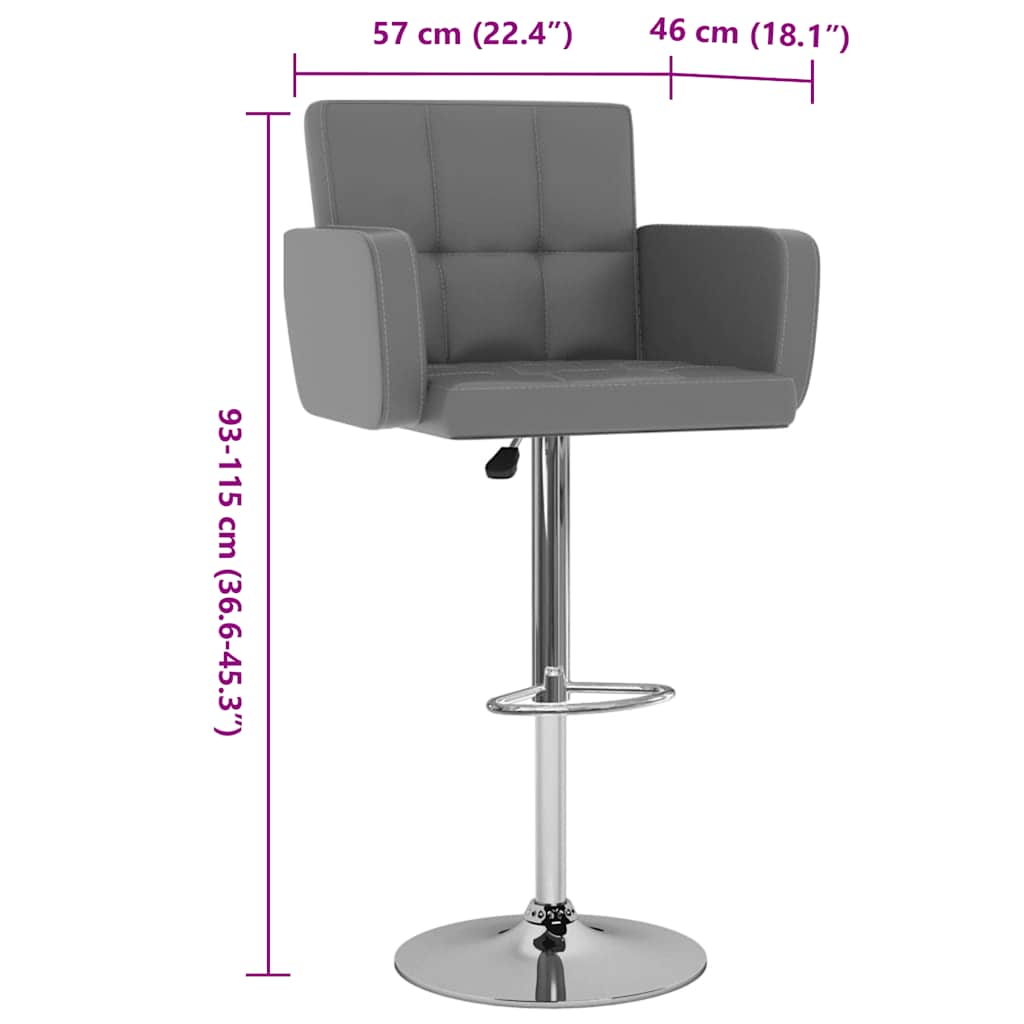 Barhocker 2 Stk. Weiß Kunstleder
