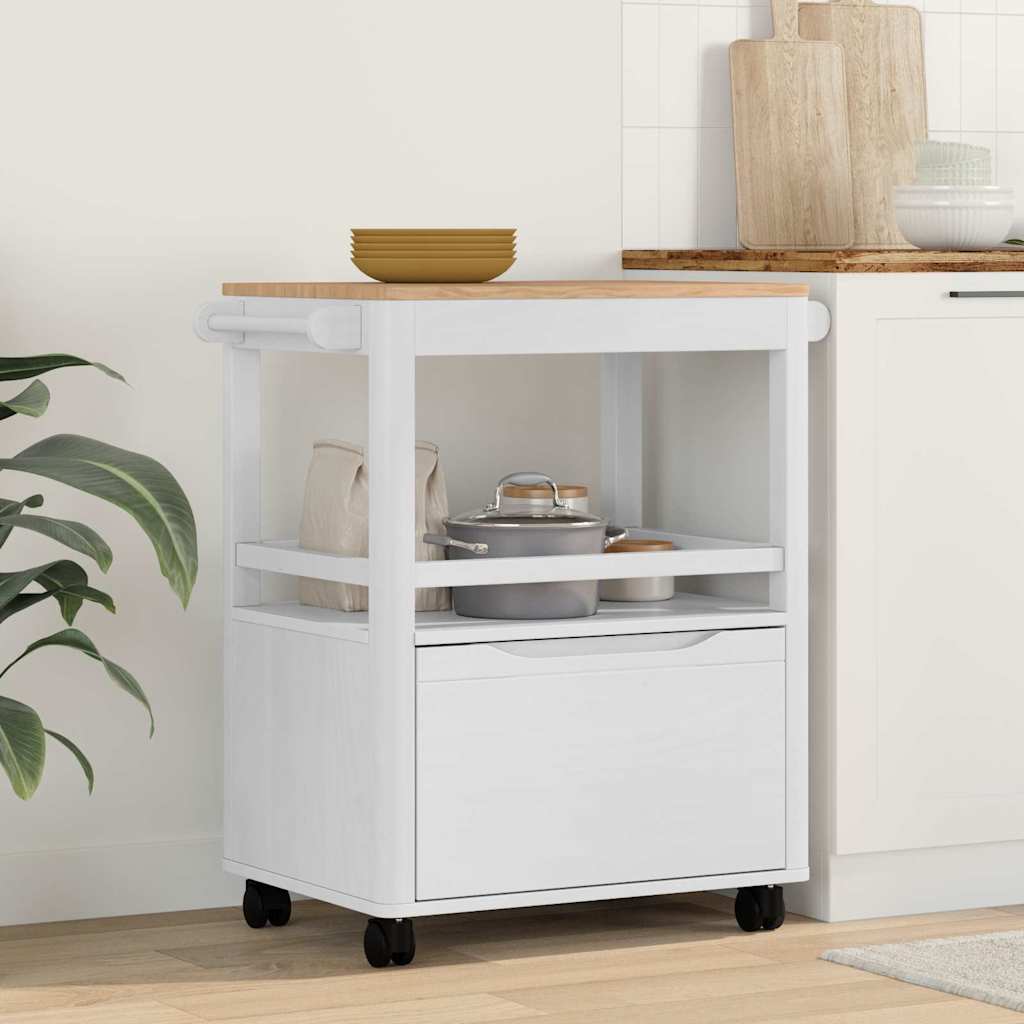 Küchentrolley FLORO Wachsbraun 72,5 x 45 x 80 cm