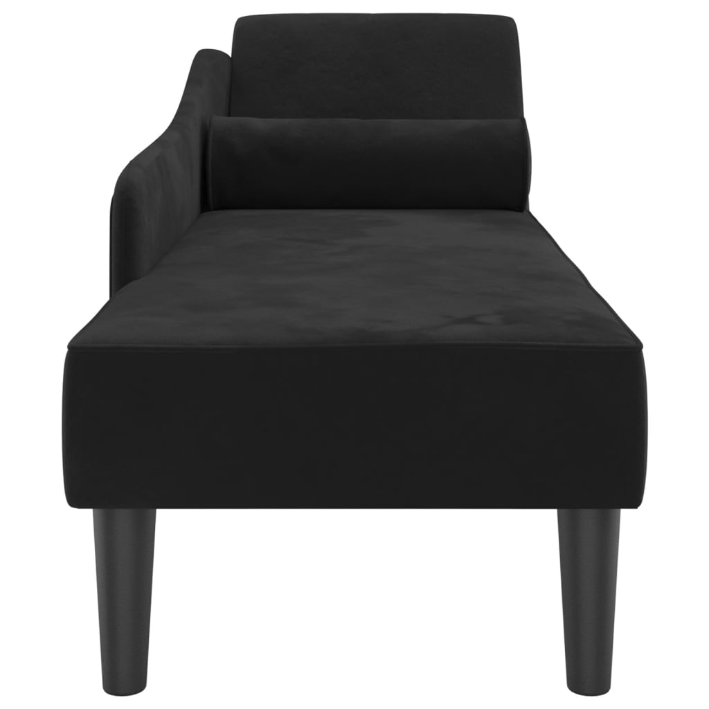 Chaiselongue mit Kissen Rosa Samt