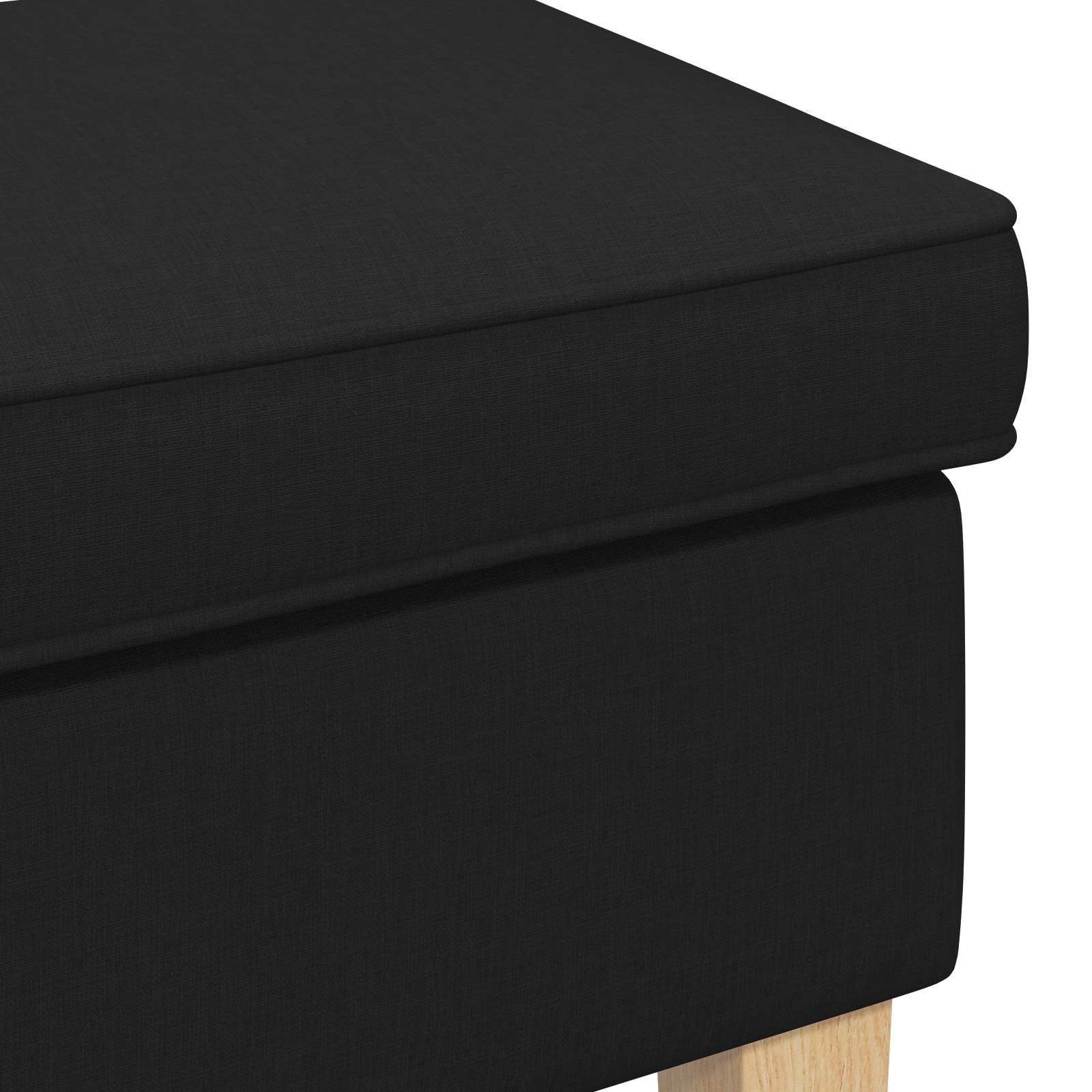 Hocker Hellgrau 55 x 35 x 41 cm Stoff