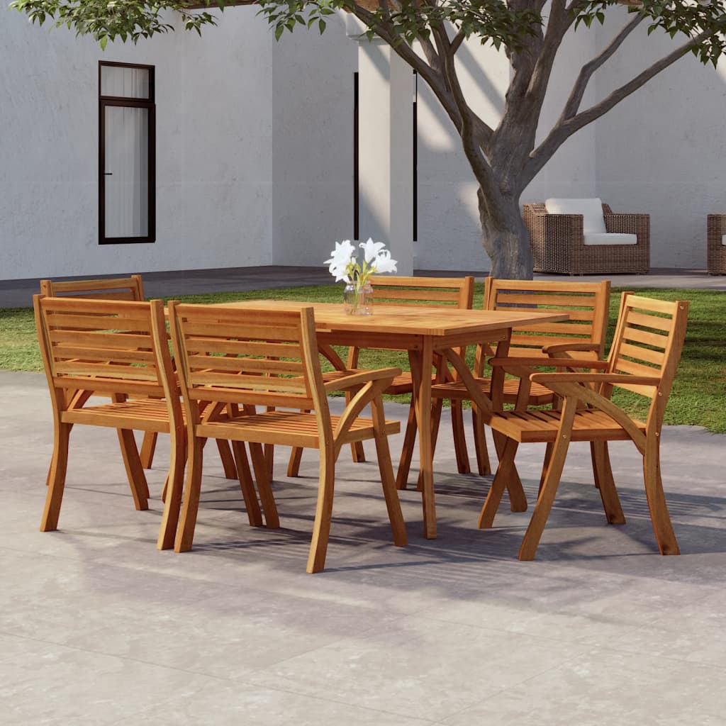 Gartentisch 85x85x75 cm Massivholz Akazie