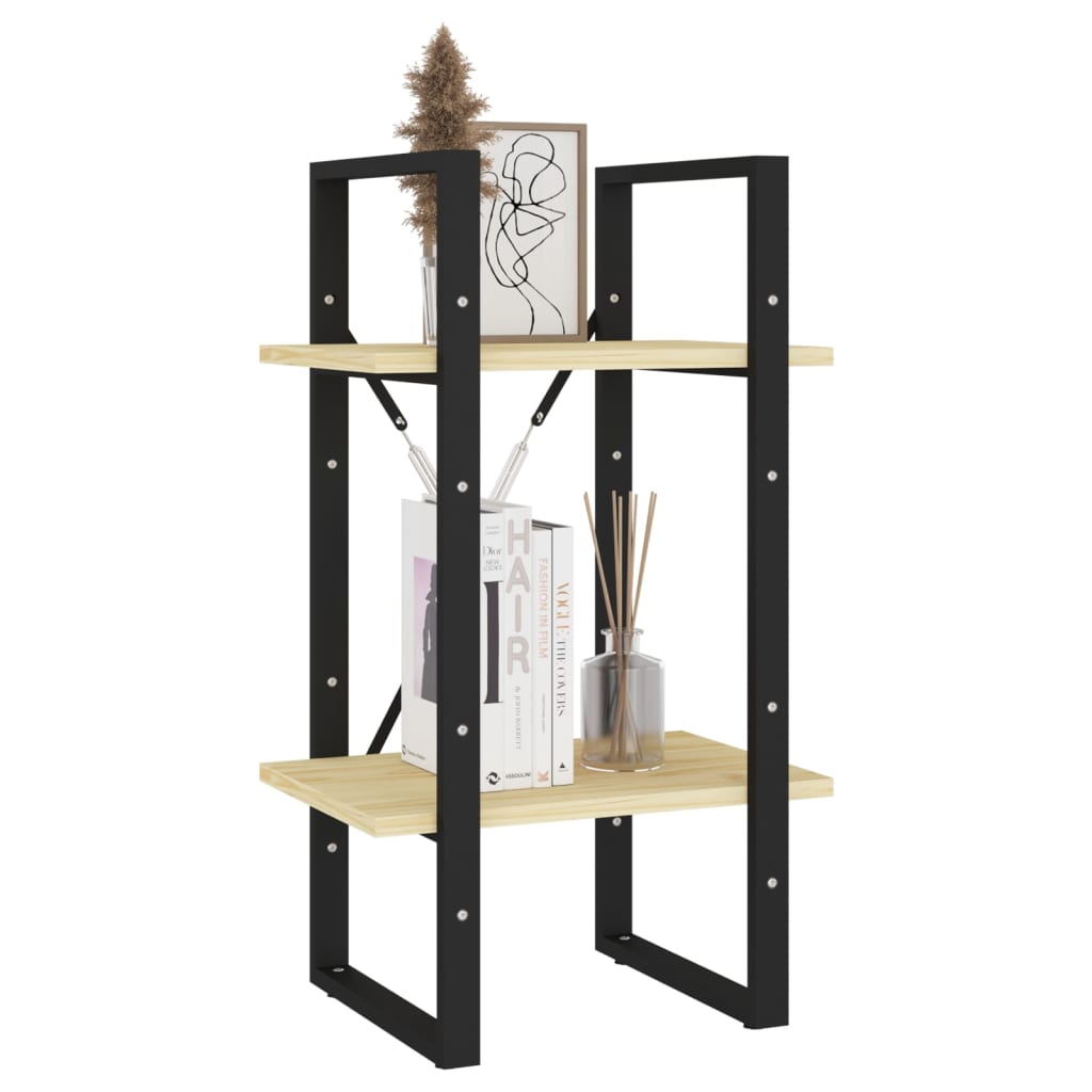 Bücherregal 2 Fächer Weiß 40x30x70 cm Holzwerkstoff
