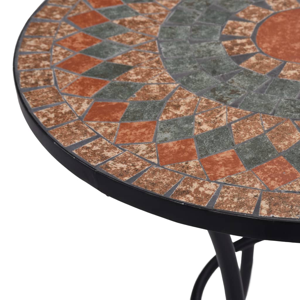 Bistrotisch Mosaik Keramik Braun 60 cm