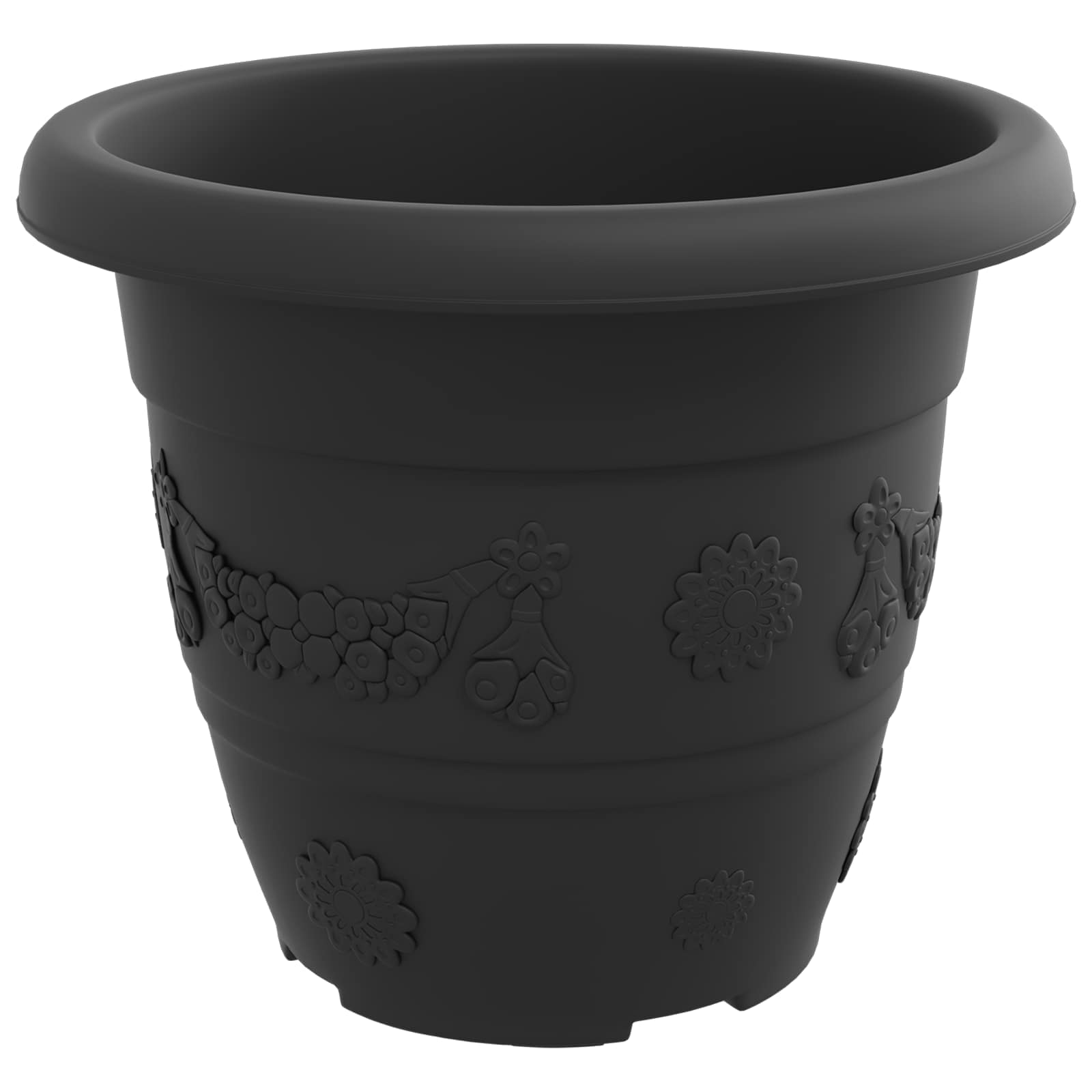 Blumentöpfe 6 pcs Ziegelrot Ø 22 x 18 cm Kunststoff