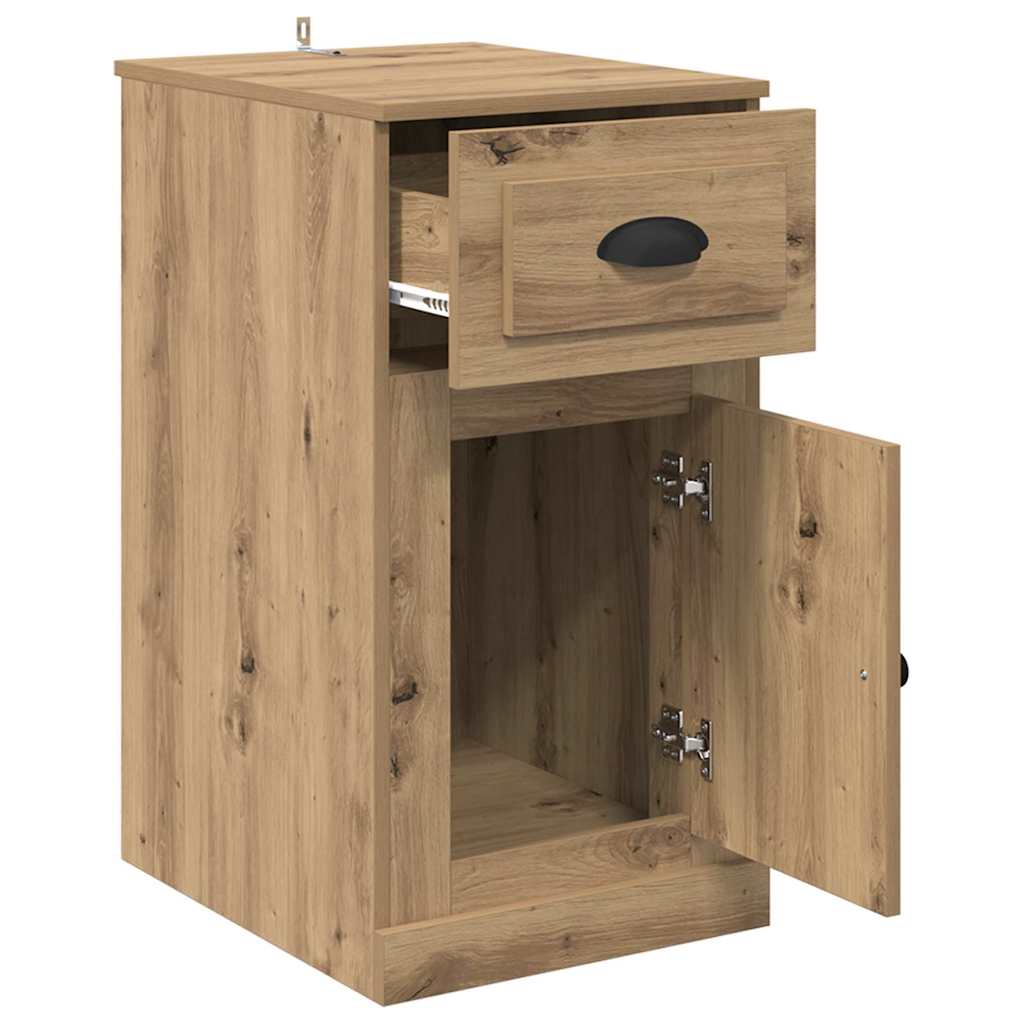 Beistellschrank mit Schublade Weiß 40x50x75 cm Holzwerkstoff