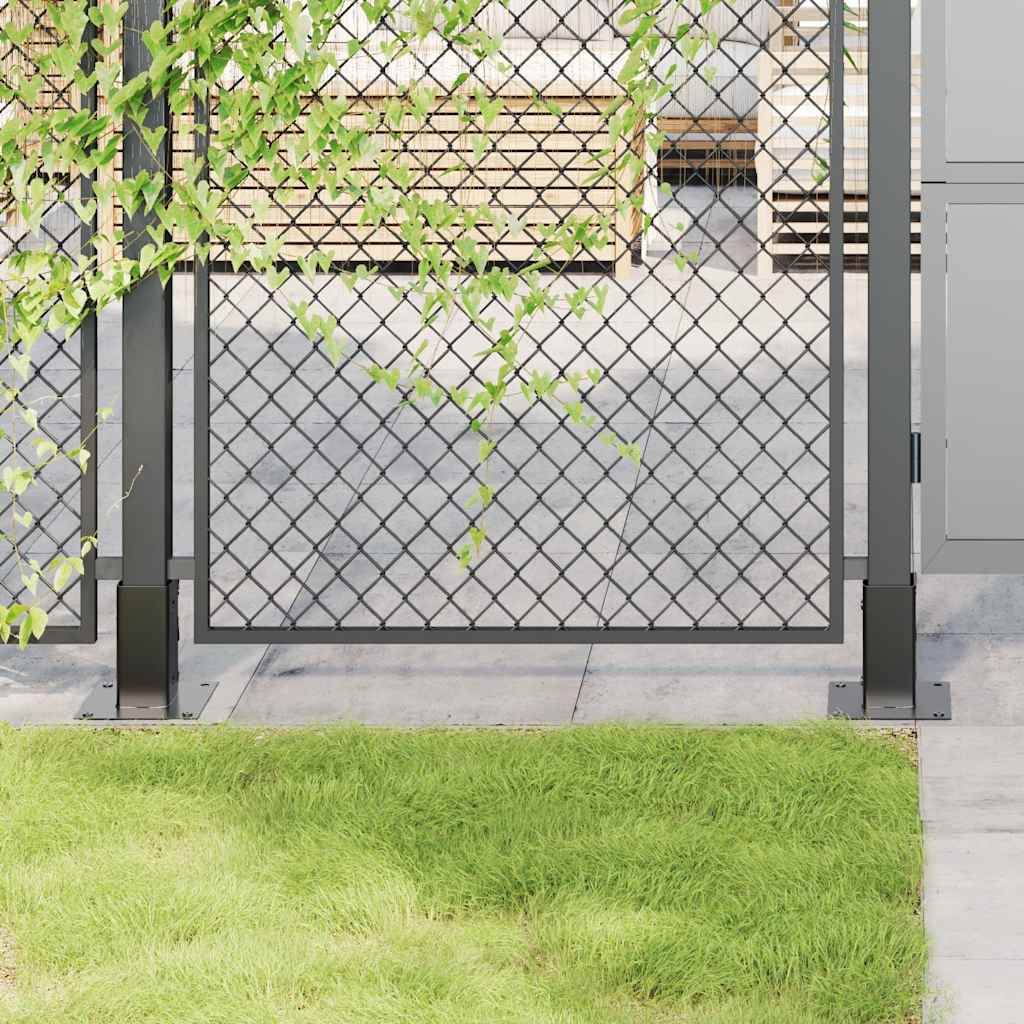 Pfostenträger Quadratisch 4Stk. Silber 46x46mm Verzinkter Stahl