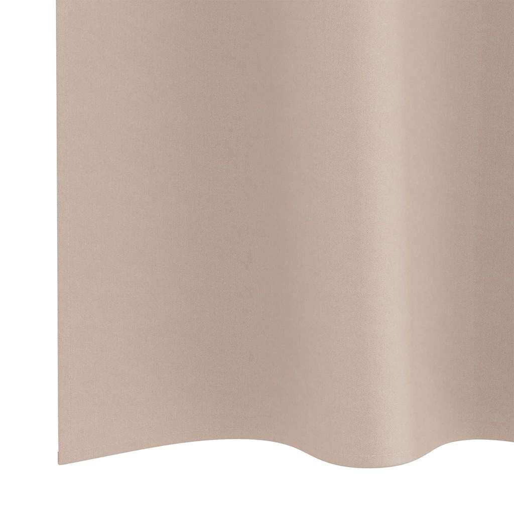 Verdunkelungs-Vorhänge mit Ringen 2 pcs Beige 140 x 140 cm