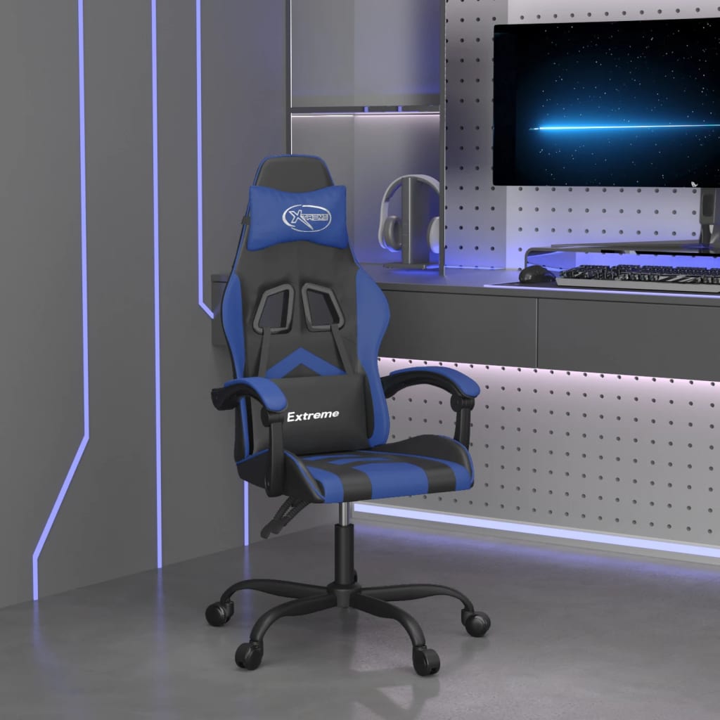 Gaming-Stuhl Drehbar Schwarz und Rot Kunstleder