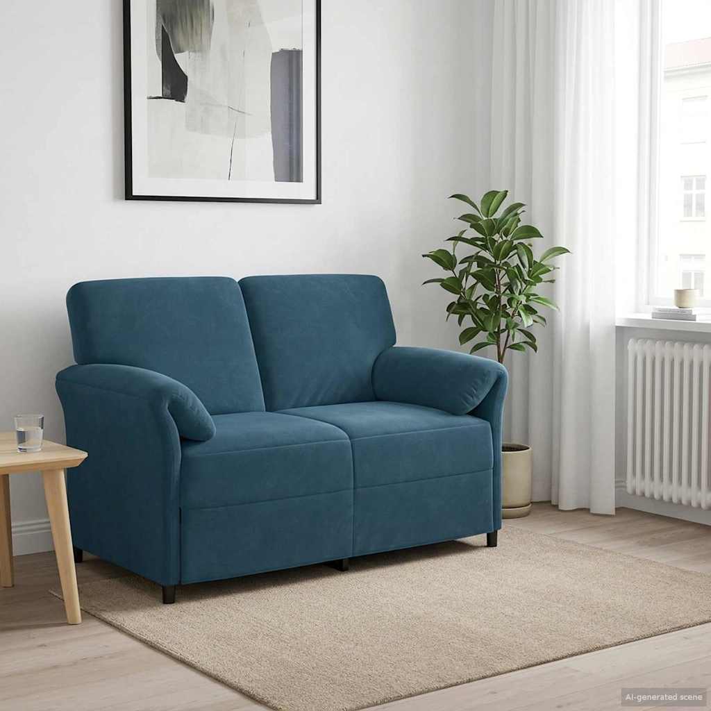1-Sitzer Sofa Hellgrau 88 x 83 x 95 cm Samt