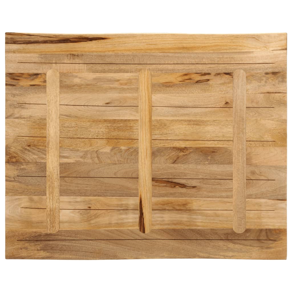 Tischplatte 40x40x2,5 cm Rechteckig Massivholz Akazie Baumkante