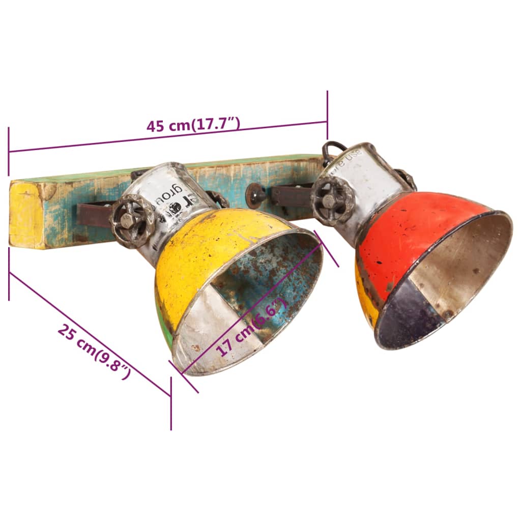 Wandlampe Industriestil Silbern 45x25 cm E27