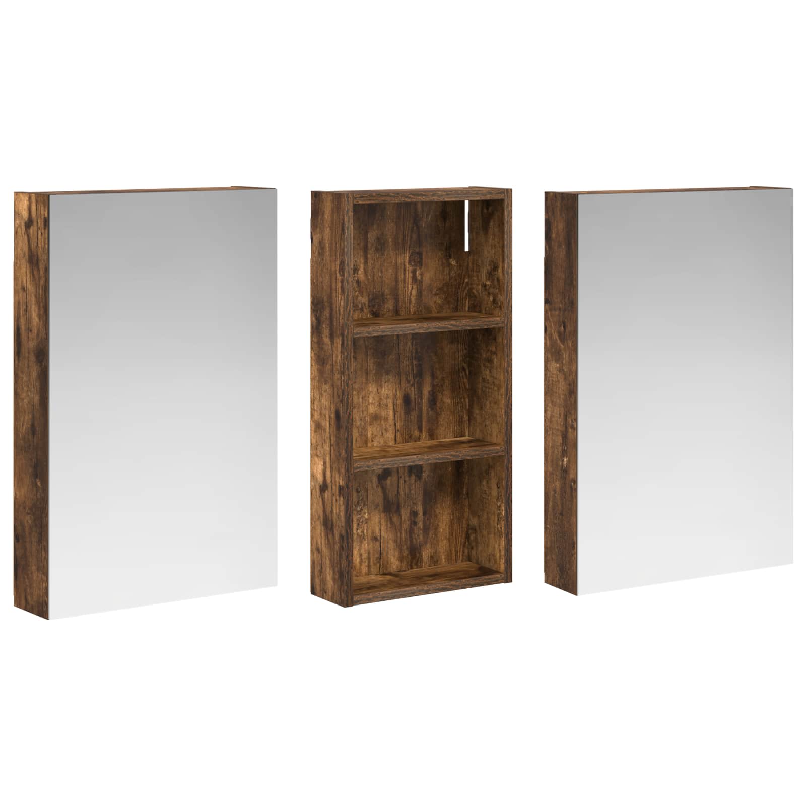 Badezimmerschrank-Set 3 pcs 80 x 10,5 x 50 cm Holzwerkstoff