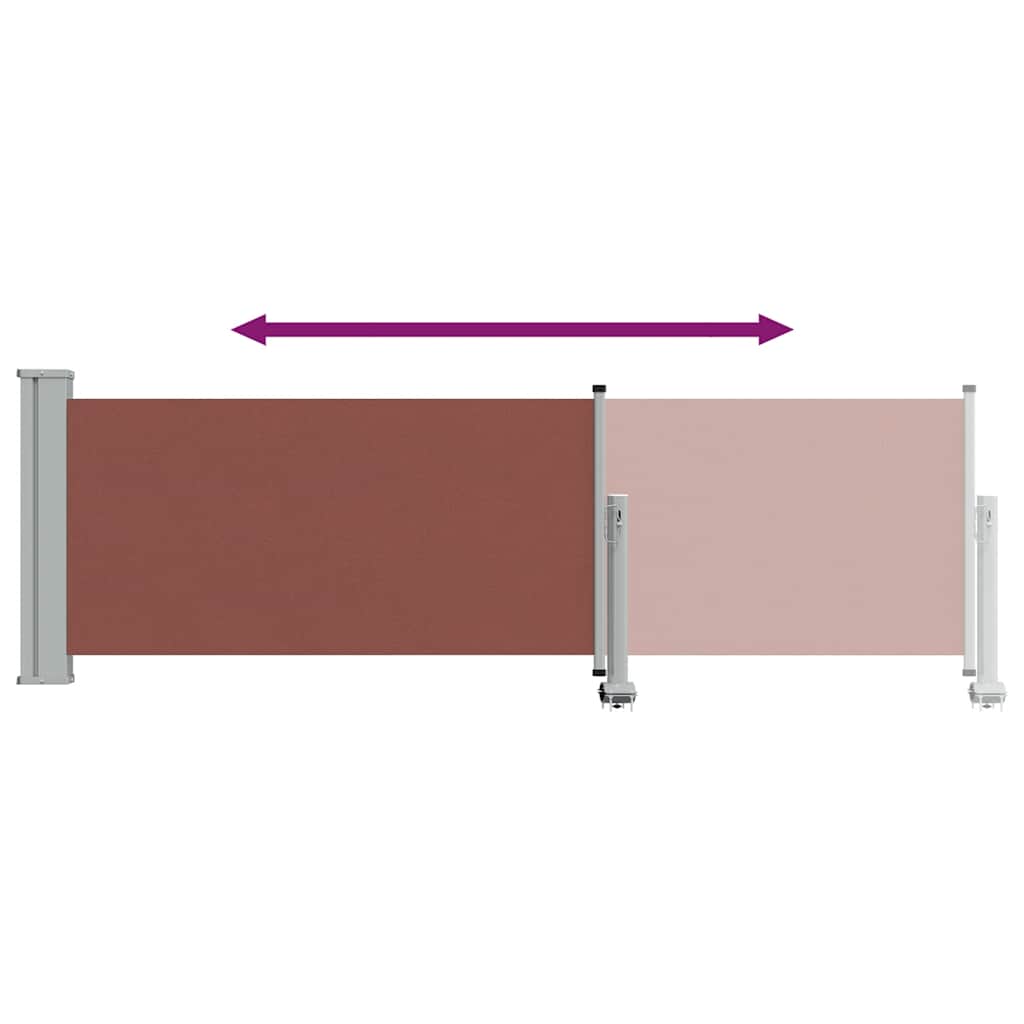Seitenmarkise 60 x 300 cm 100% Polyester Eisen Stahl
