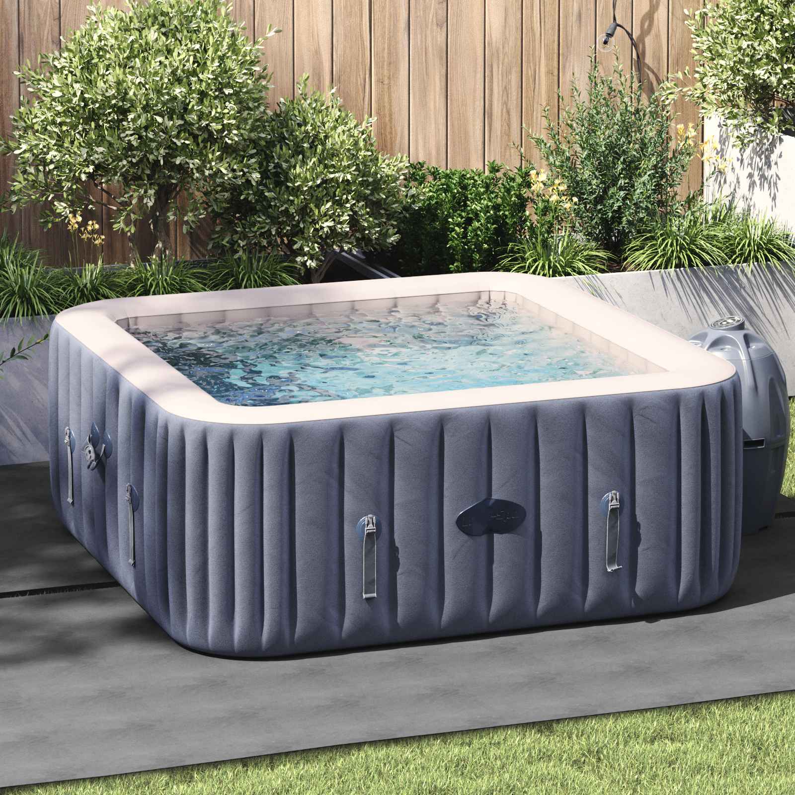 Bodenfolie für Pools 1 274 x 274 x 0,1 cm Quadratisch Hellgrau