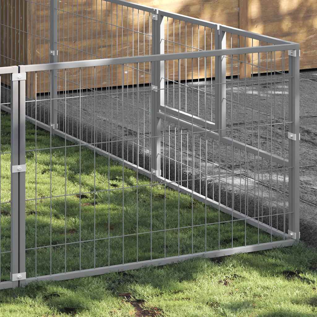 Hundezwinger Schwarz 4 m² Stahl