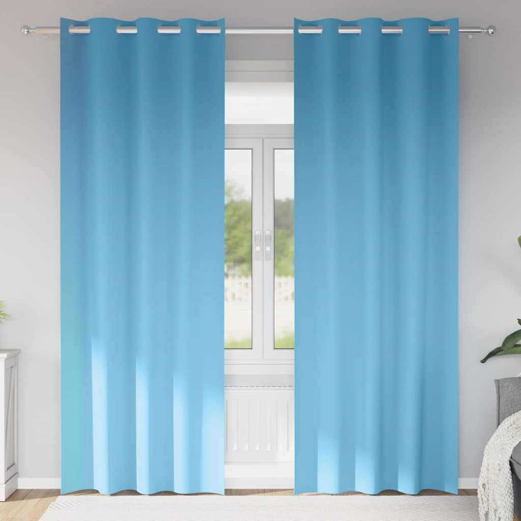 Verdunkelungs-Vorhänge mit Ringen 2 pcs Beige 140 x 140 cm
