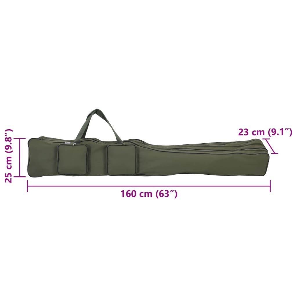 Angelrutentasche Grün Tarnfarben 150 cm Oxford-Gewebe