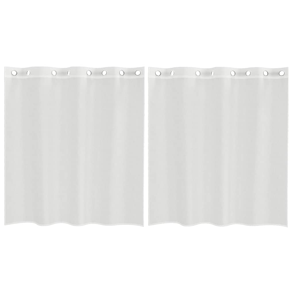 Voile Vorhänge mit Ösen 2 Stk. Apfelgrün 140x140 cm