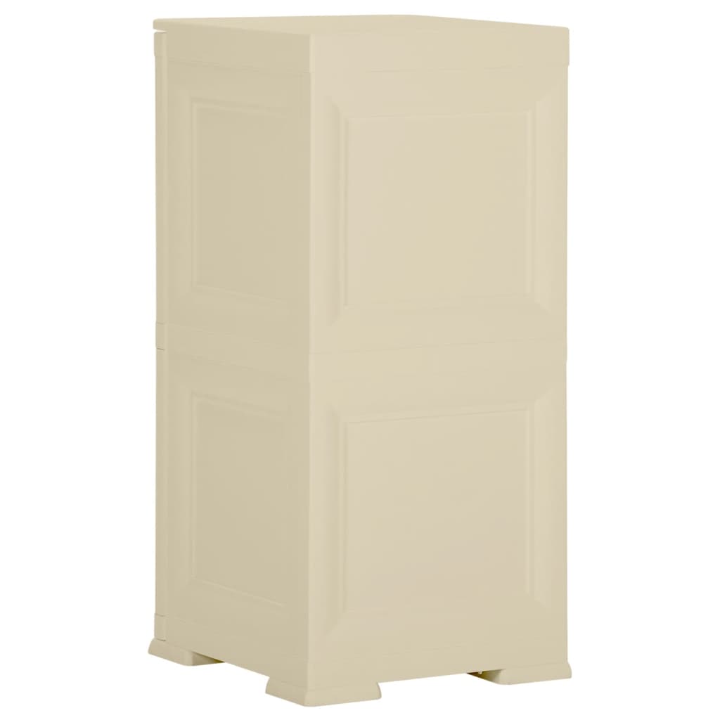 Kunststoffschrank 79x43x125 cm Holzdesign Vanilleeis