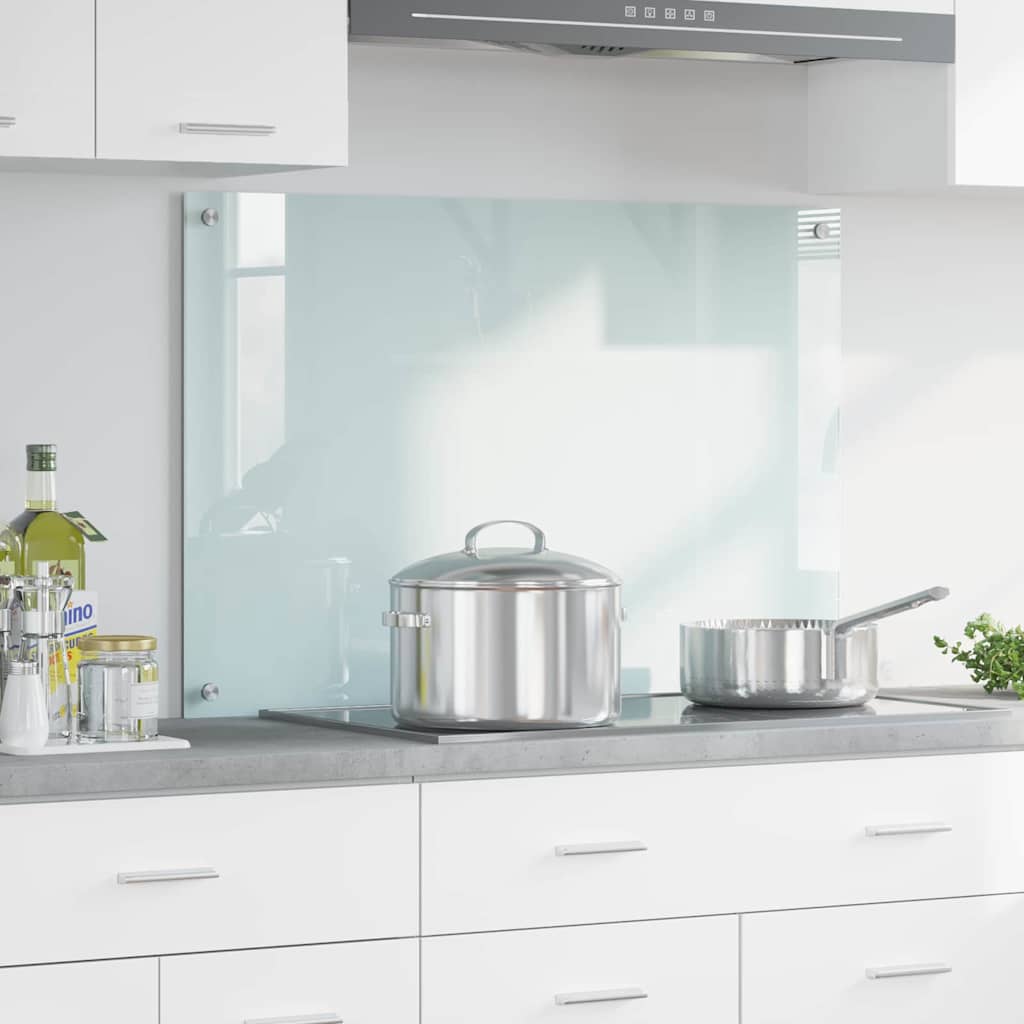 Küchenrückwand 2 pcs Weiß 70 x 40 cm Gehärtetes Glas