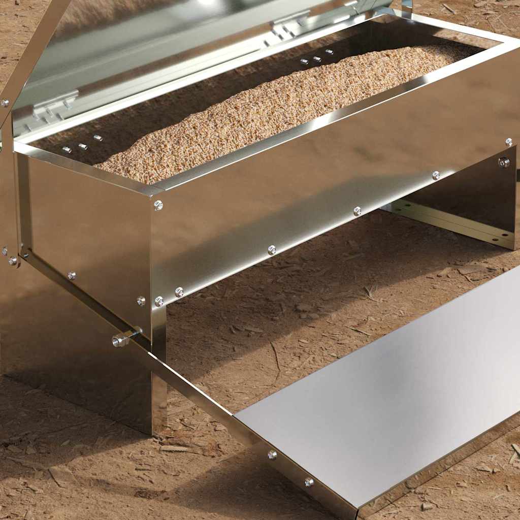 Hühnertretfeeder Schwarz 48,5 x 39,5 x 19 cm