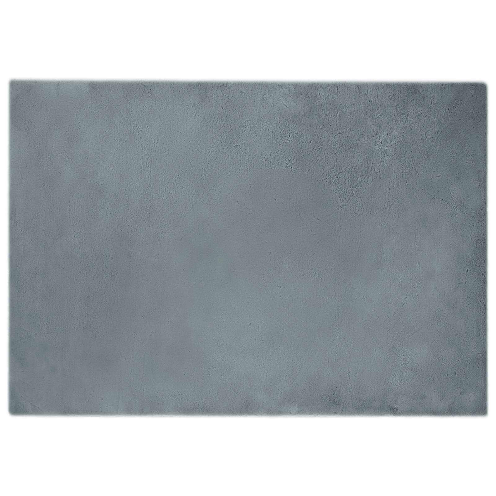 Rutschfester Teppich aus Kunstkaninchenfell OLITE Weiß
