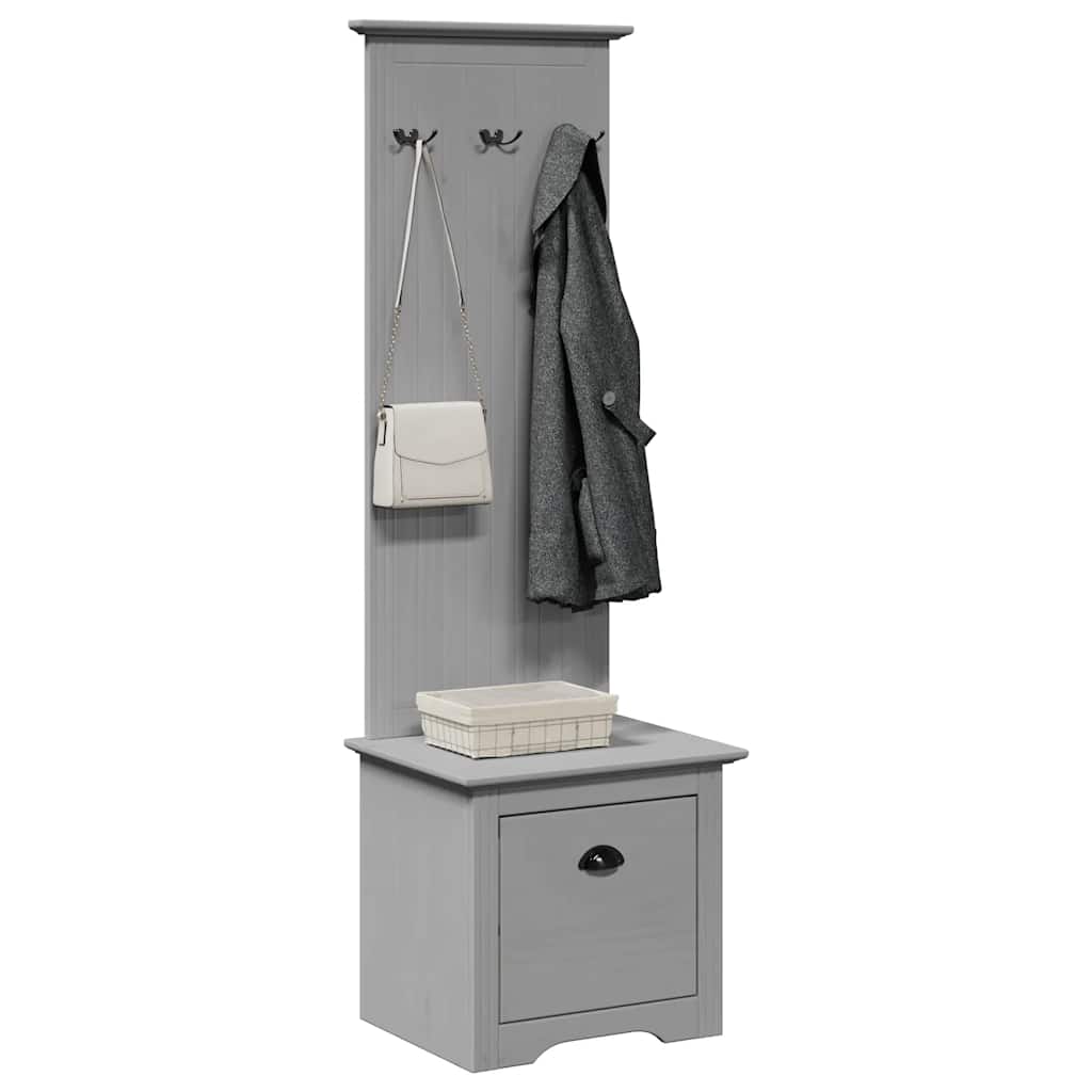 Flurschrank mit Haken BODO Weiß 50x40x157 cm