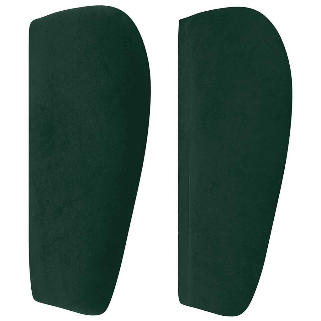 Kopfteil mit Ohren Dunkelblau 93x23x78/88 cm Samt