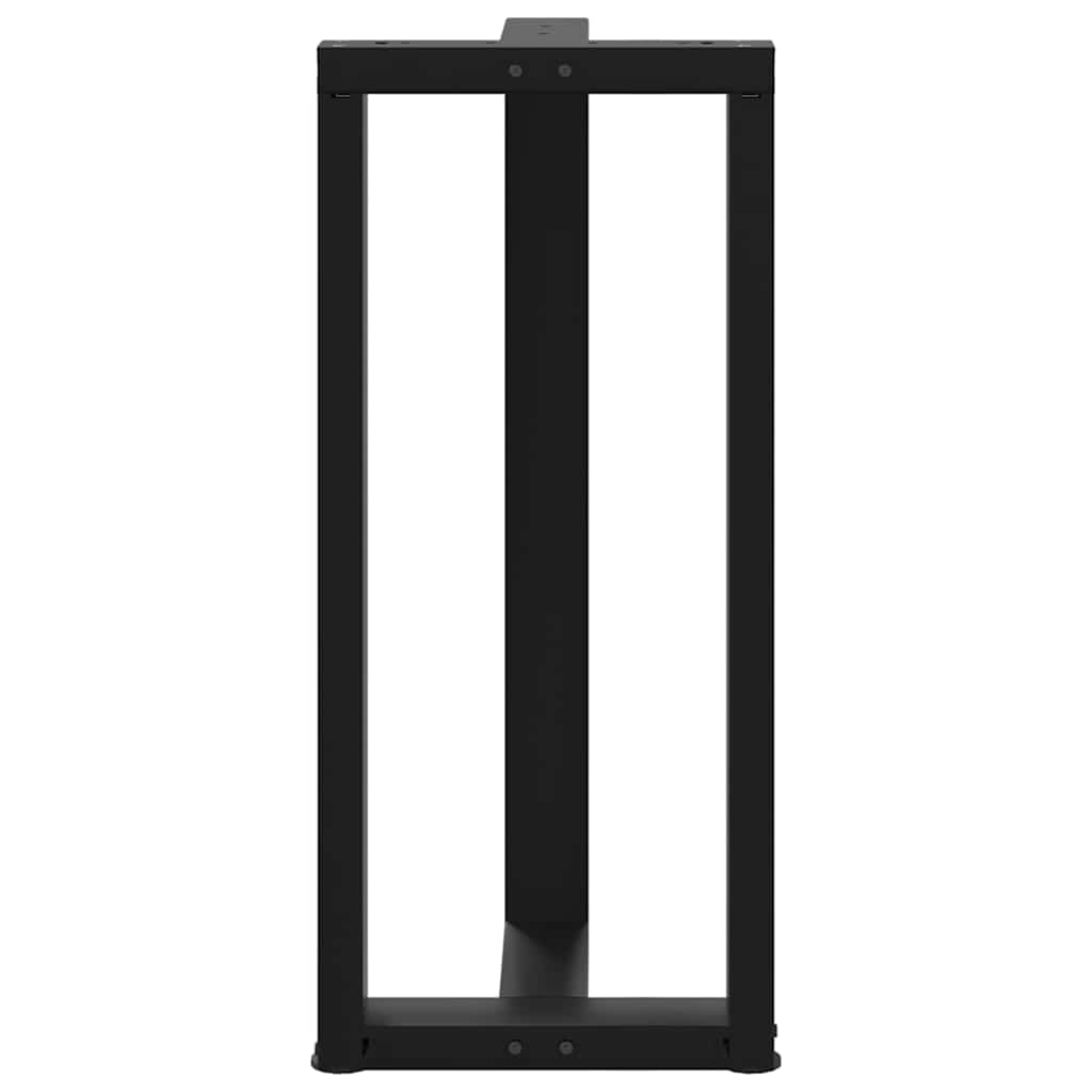 Couchtischbeine T-Form 2 Stk. Schwarz 30x25x(30-31) cm Stahl